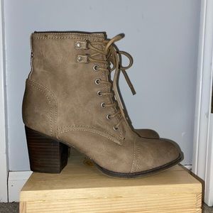 Women’s Madden Girl Brown Lace Up Booties